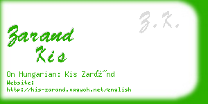 zarand kis business card